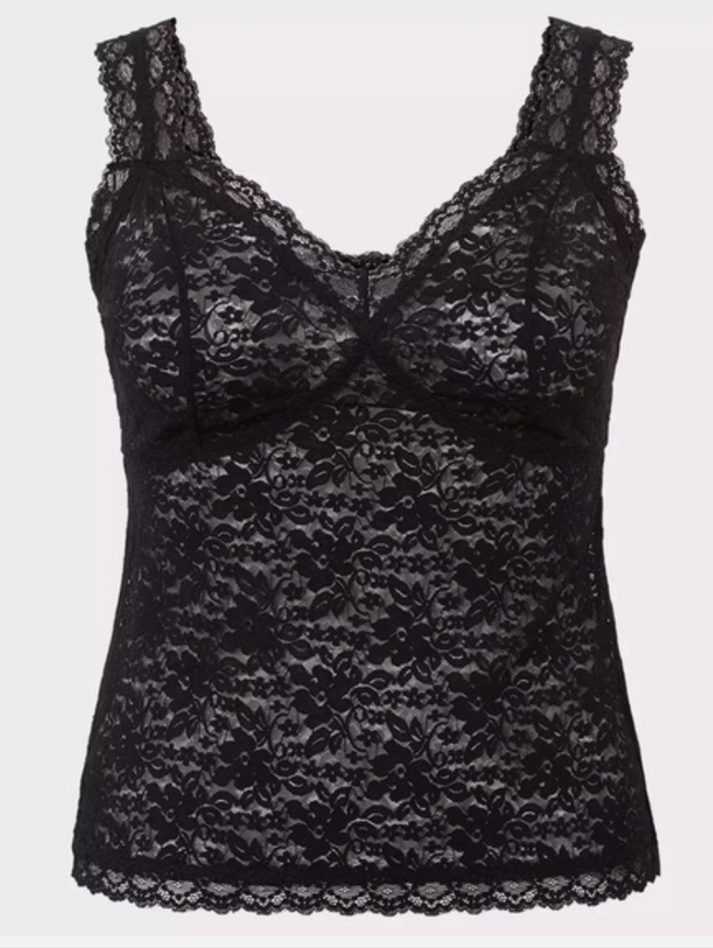 Torrid Curve Black Lace Tank Top